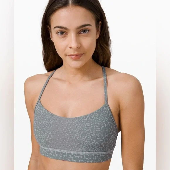 Lululemon Flow Y Bra Nulu *Light Support* B/C Cup & Align Pant 28” City Camo 4